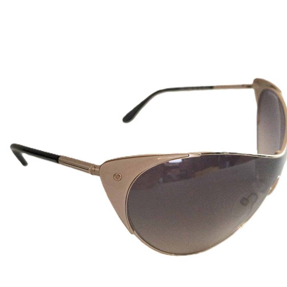 Tom Ford Vanda Oversized Sunglasses UV Cat Eye Nude Gold Vacation Summer - Picture 6 of 16
